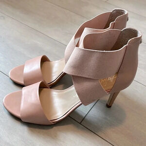 ARTURO CHIANG Leather Sandal Nude  High Heels, Size 8